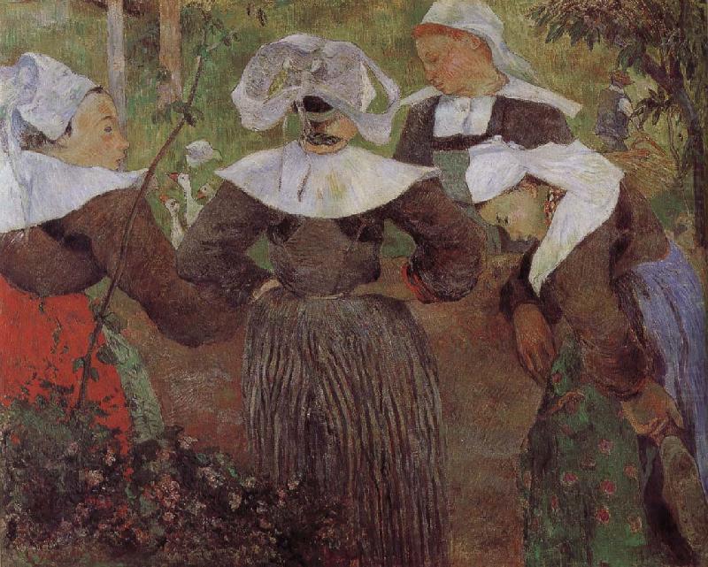 Paul Gauguin Four women dancing Brittany china oil painting image